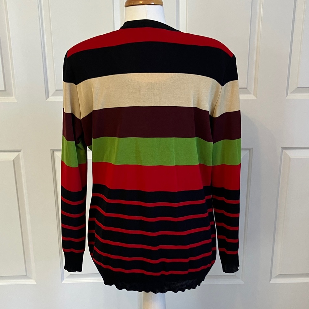 Exclusively Misook Multicolor Striped Cardigan An… - image 4